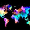 Colorful World Map Paint By Number