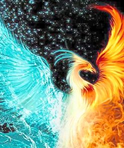 Fire And Water Phoenix Paint By Number
