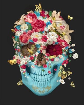 Flower Skull Paint By Number