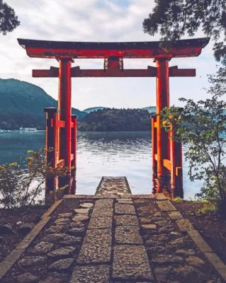 Hakone Shrine Japan Paint By Numbers