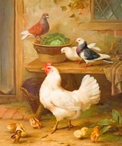 Pigeon And Chicken Paint By Number