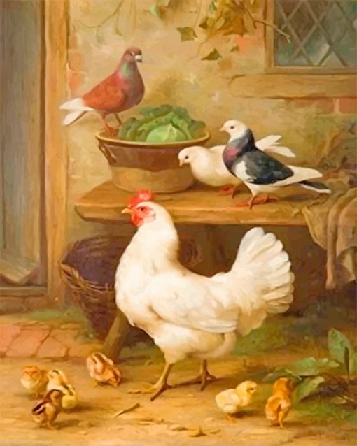 Pigeon And Chicken Paint By Number