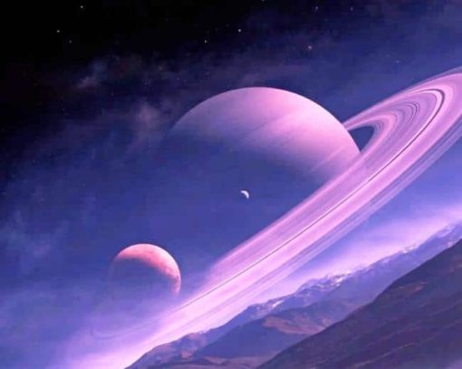 Purple Planet Paint By Number