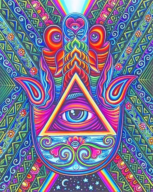 Third Eye Psychedelic Art Paint By Number