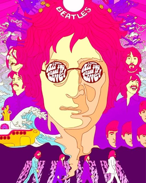 Abstract John Lennon Paint By Number