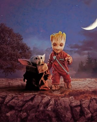 Baby Groot And Baby Yoda Paint By Number