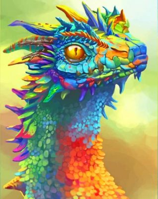 Colorful Dragon Paint By Number