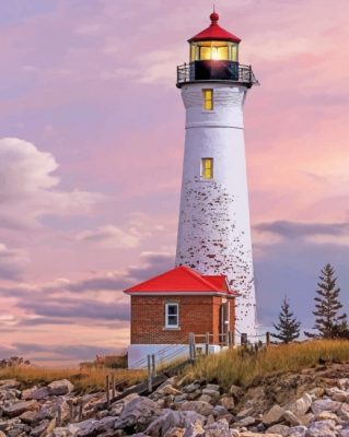 Crisp Point Lighthouse Paint By Number