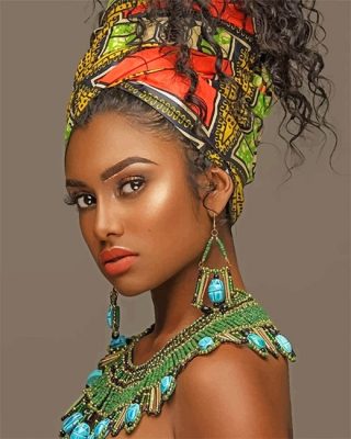 Gorgeous African Woman Paint By Number