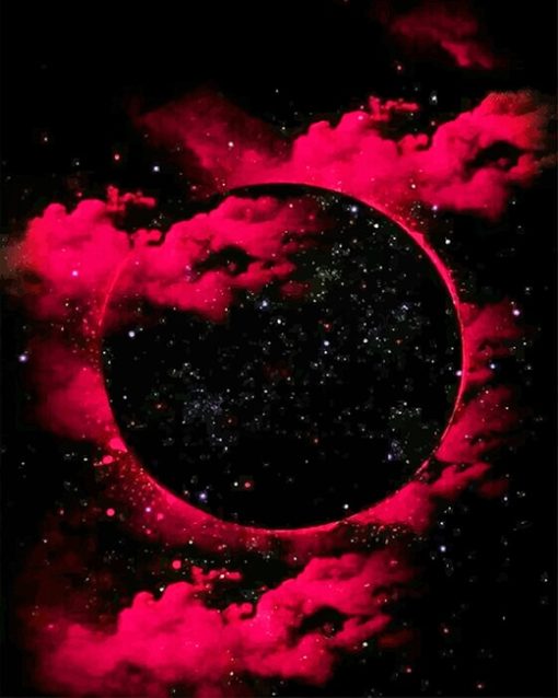 Red And Black Galaxy Paint By Number