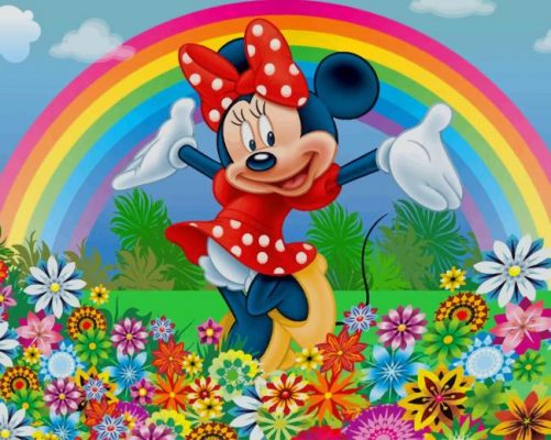 Minnie In Garden paint by numbers