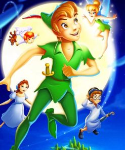 Flying Peter Pan paint by numbers