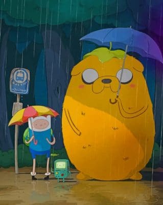 Adventure Time Totoro paint by number