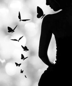 Butterfly Woman Silhouette Paint By Number