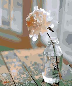 Flower In A Glass Bottle Paint by numbers