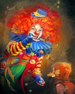 Circus Clown Art Paint by numbers