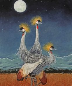 Grey Crowned Cranes Paint By Number