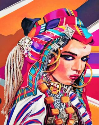 Moroccan Amazigh Woman Paint by numbers