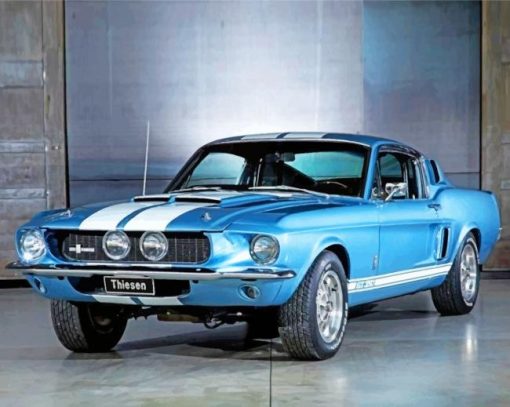 blue-car-ford-1967-shelby-gt500-paint-by-number