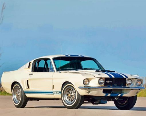 White-ford-1967-shelby-gt500-paint-by-number