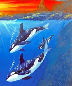 Killer Whale Underwater Paint by numbers