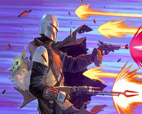 Mandalorian Fortnite Paint By Numbers - Painting By Numbers