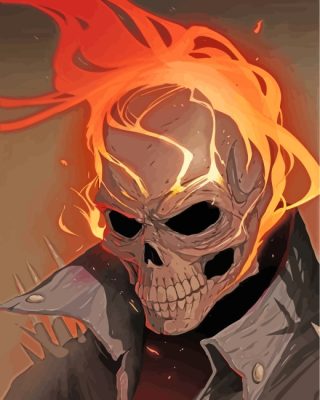 Ghost Rider Paint by numbers