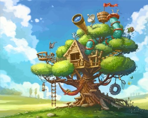 Tree House Paint by numbers