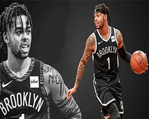 russel-dark-Brooklyn-Nets-paint-by-number