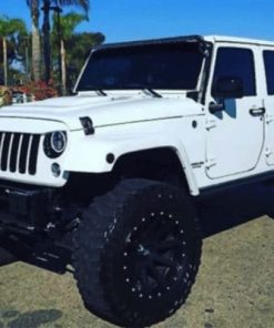White Jeep Paint by numbers