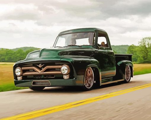 53 Ford Truck On Road paint by numbers