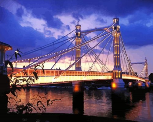 Albert Bridge London paint by numbers