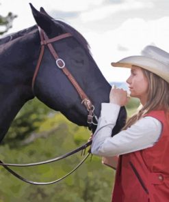 Amber Marshall And Horse paint by numbers