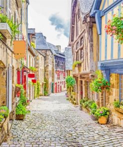 Beautiful Alleys In Brittany France paint by numbers
