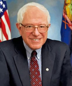 Bernie Sanders Smiling paint by numbers