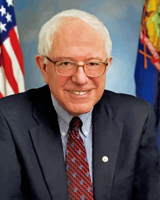Bernie Sanders Smiling paint by numbers