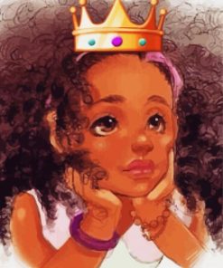 Black Little Princess paint by numbers