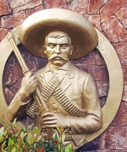 Emiliano Zapata Statue paint by numbers