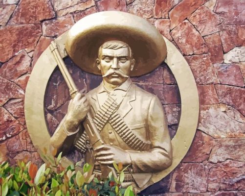 Emiliano Zapata Statue paint by numbers