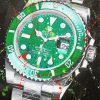 Green And Silver Rolex Watch Art paint by numbers