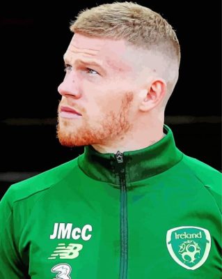 James McClean Footballer paint by numbers