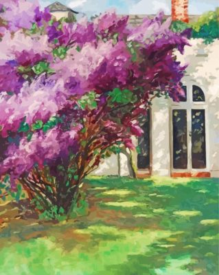 Lilac Tree Art paint by numbers