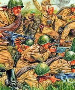 Military Soldiers World War 2 paint by numbers
