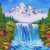 Riverfront Waterfall Art paint by numbers