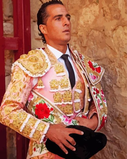 Spanish Bull Fighter Iván Fandiño paint by numbers