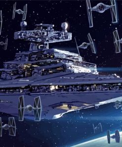 Star Destroyer In The Space paint by numbers