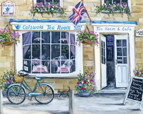 The Cotswold Tearoom paint by numbers