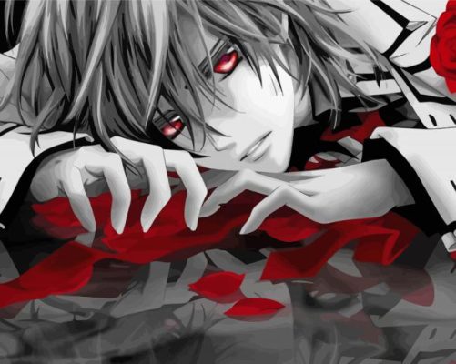 Vampire Night Broken Heart Anime Boy Paint By Numbers - Painting By Numbers