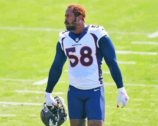 Von Miller Player paint by numbers