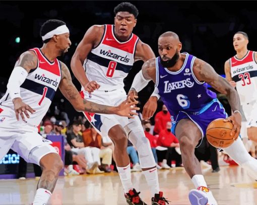 Washington Wizards Players Vs Lakers Player paint by numbers